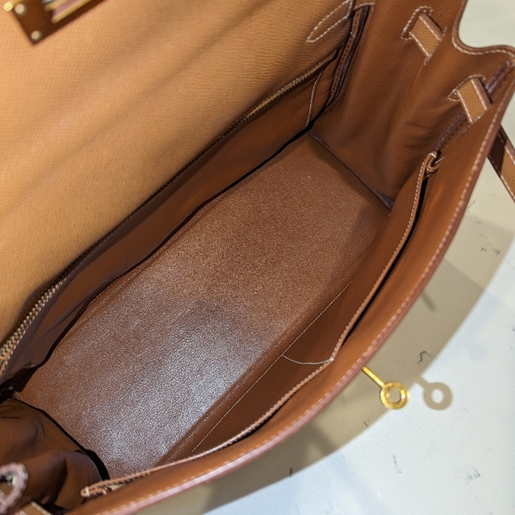 Hermes Kelly 35 Courchevel Gold on Gold - Picture 13 of 15